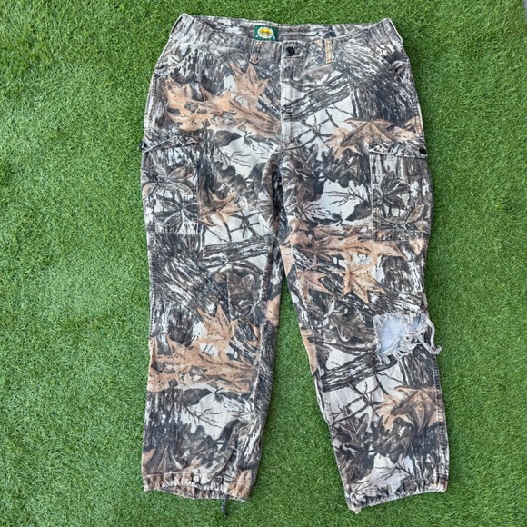 Vtg Cabelas Mens Realtree Camo Cargo Pants Cotton Blend Outdoor Hunting Size 40 - Picture 1 of 8
